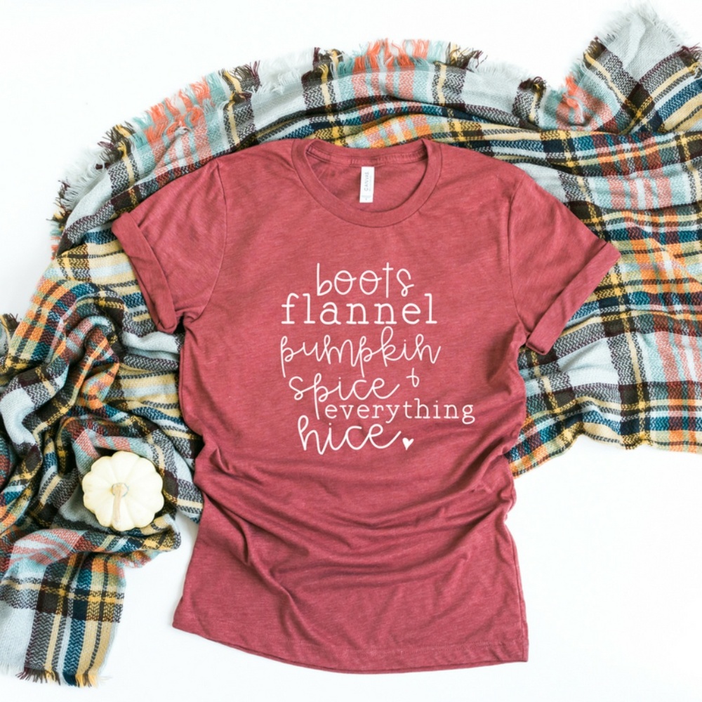 Fall t-shirt with saying, Pumpkin Spice t-shirt